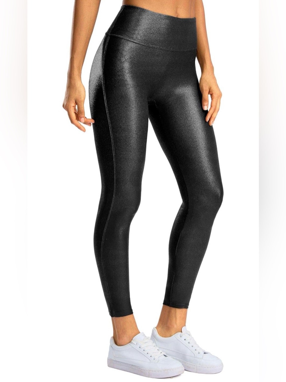 Koral Black Faux Leather Leggings